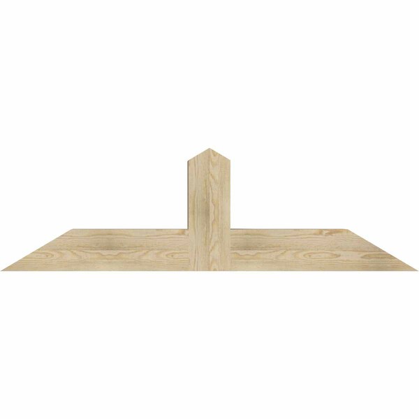 Ekena Millwork Portland Rough Sawn Timber Gable Bracket, Douglas Fir, 60"W x 17"H x 6"D x 6"F, 7/12 Pitch GBW060X17X0606POR00RDF - main